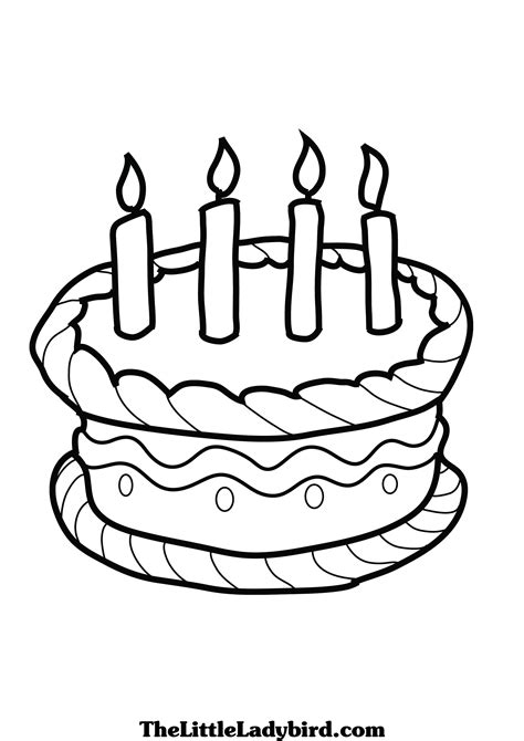 Free Birthday Cake Coloring Page Web Rather, Now I Want To Share With ...