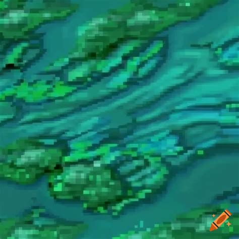 Murky green water texture in pixel art on Craiyon