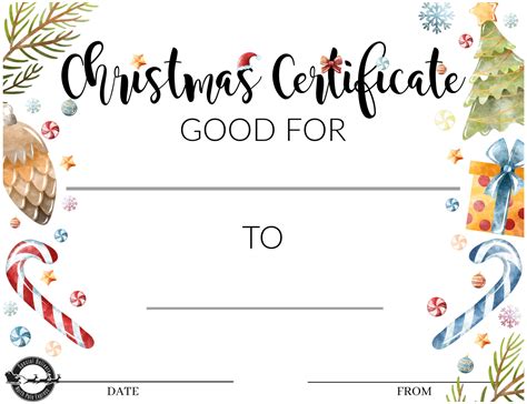 free christmas gift certificate template customize download - gift ...