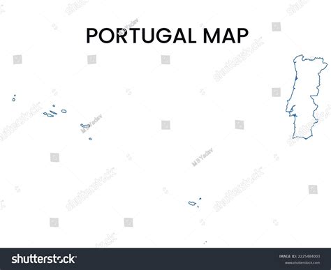 Map Portugal Outline Map Portugal Vector Stock Vector (Royalty Free ...