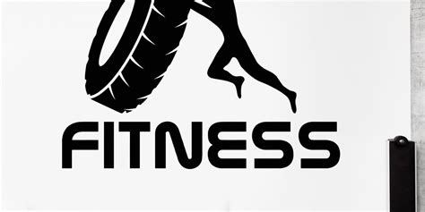 Vinyl Wall Decal Fitness Training Gym Bodybuilding Sports Stickers Uni ...