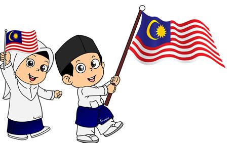 Gambar Orang Pegang Bendera Malaysia