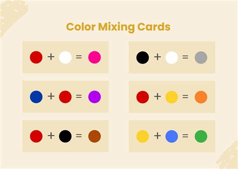 Acrylic Color Mixing Chart in Illustrator, PDF - Download | Template.net