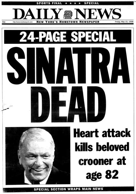 FRANK SINATRA DIED ON MAY 14,1998 (82 YEARS) | Historical news ...