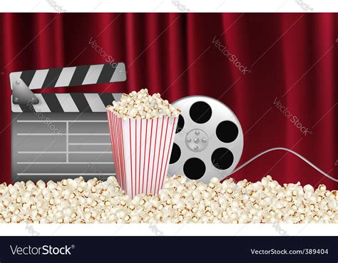 Cinema background with curtains Royalty Free Vector Image