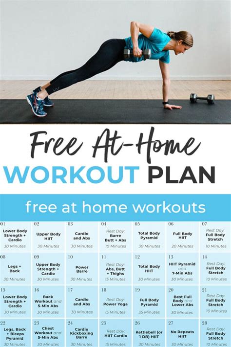 Free 30-Day Home Workout Plan (PDF + Videos) | Nourish Move Love