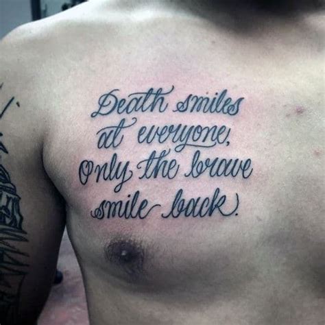 Top 41 Chest Writing Tattoo Ideas [2020 Inspiration Guide] Chest Tattoo ...