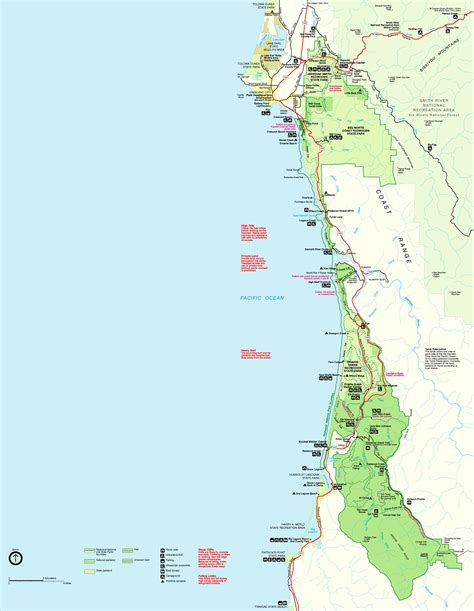 REDWOOD NATIONAL PARK MAP CALIFORNIA - ToursMaps.com