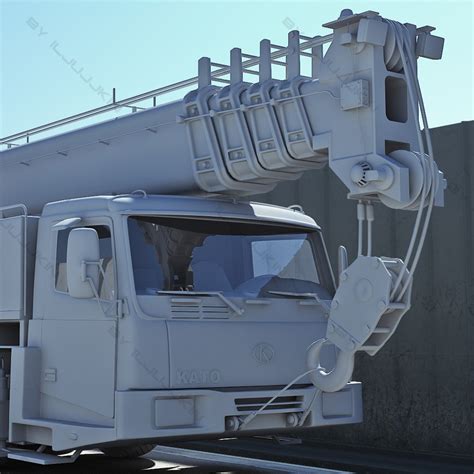 realistic mobile crane kato 3d model