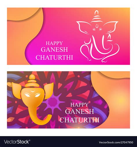 Background banner design ganesh chaturthi Vector Image