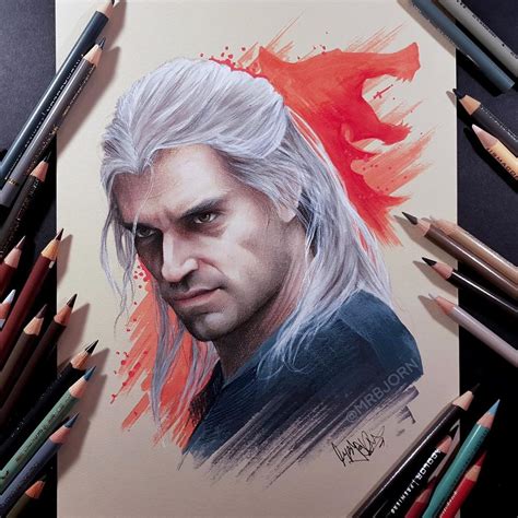 Netflix series Geralt drawing I made few months ago : r/witcher