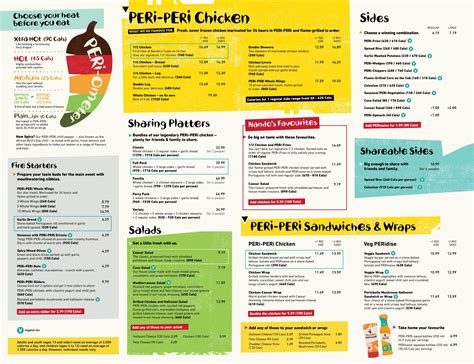 Nandos Menu Prices Canada