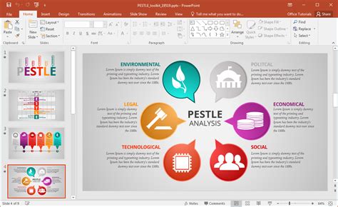 Animated PESTLE Analysis Presentation Template For PowerPoint