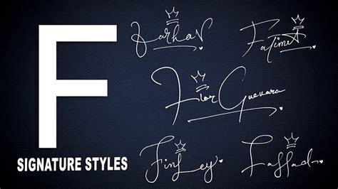 F signature Styles | Signature for my Name Start with F | Signature of ...