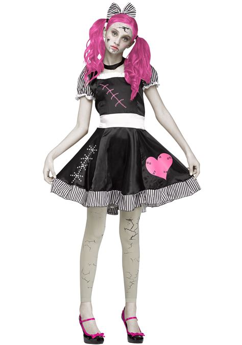 Teen Scary Broken Doll Costume