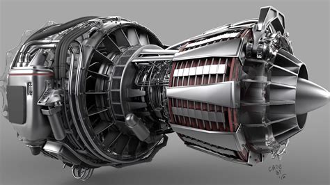 ArtStation - Turbo Fan Jet Engine