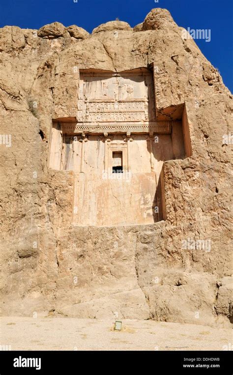 tomb of king Xerxes I at the achaemenid burial site Naqsh-e Rostam ...