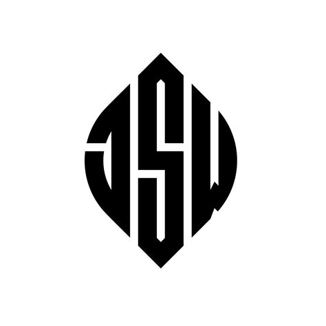 JSW circle letter logo design with circle and ellipse shape. JSW ...