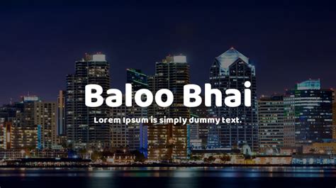 Font Baloo Bhai: download and install on the WEB site