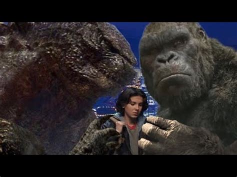 Godzilla, Kong and Madison Russell Does a Group Hug - YouTube