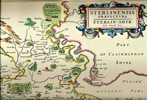 Extract of a map of Stirlingshire dated 1654 by Johannes Blaeu