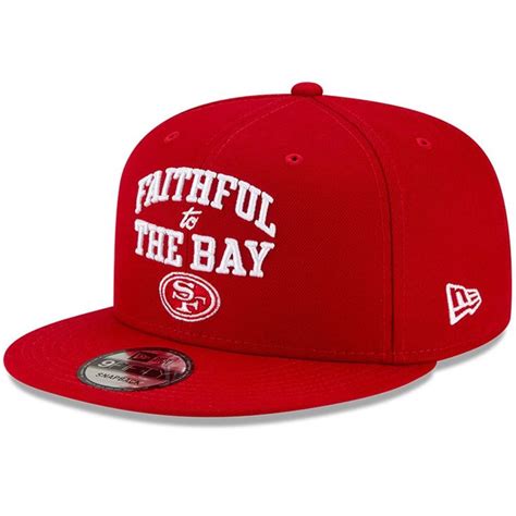 Men's San Francisco 49ers New Era Scarlet Faithful To The Bay 9FIFTY ...