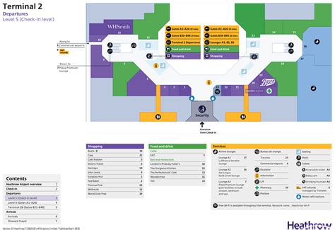 Heathrow Airport Map (LHR) - Printable Terminal Maps, Shops, Food ...