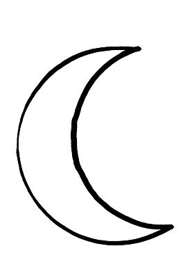 Crescent Moon Outline - ClipArt Best