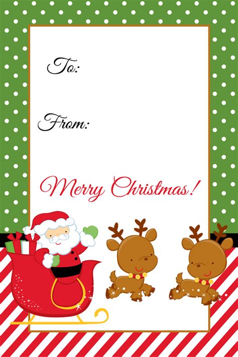 Printable Christmas Tags From Santa - Printable Word Searches