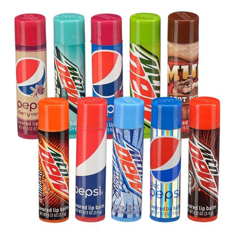 Pepsi Cola Soda Flavored Lip Balm Variety Pack, 10 Pieces ($9.99 Value ...