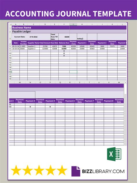 Sample Accounting Journal template