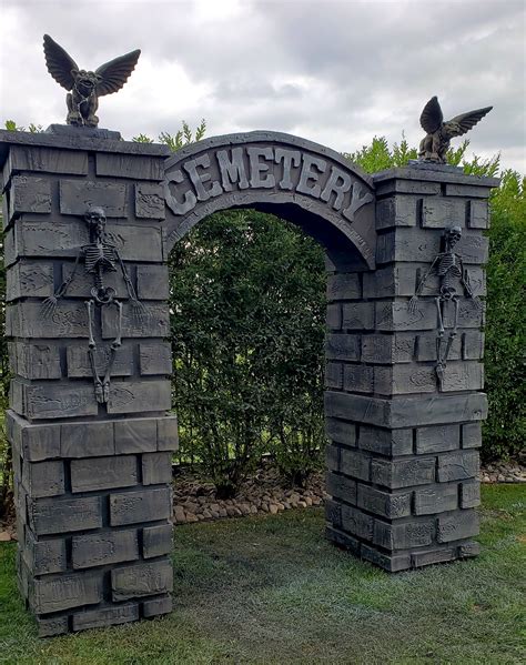 HUGE Cemetery Entrance Halloween Prop Yard Decoration - Etsy Canada