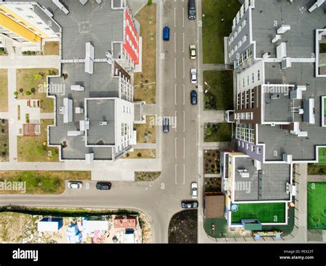 urban courtyard, high-rise building, top view Stock Photo - Alamy