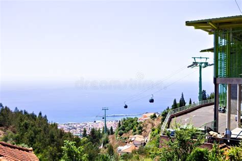 Cable Car Above Funchal Madeira Stock Image - Image of house, outdoors ...