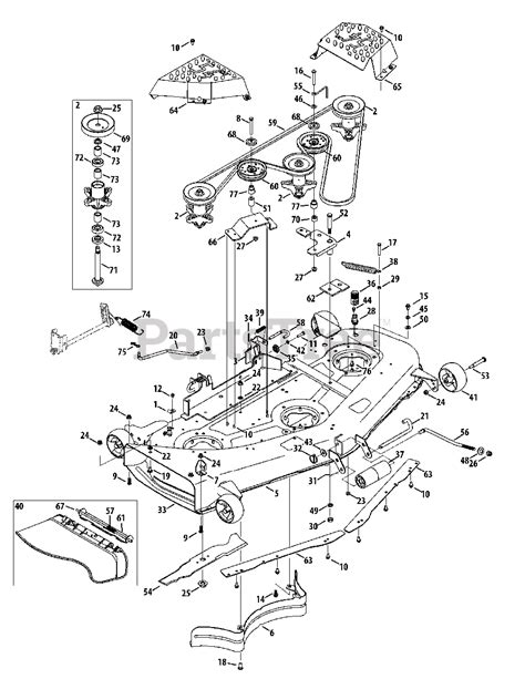 Cub Cadet Parts on the Mower Deck 54-Inch Diagram for LGTX 1054 ...