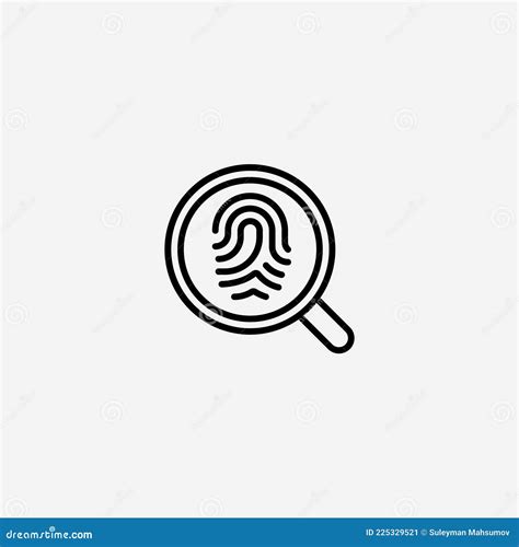 Criminology Vector Icon Sign Symbol Stock Vector - Illustration of ...