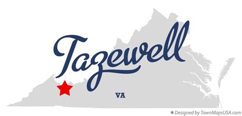 Map of Tazewell, VA, Virginia