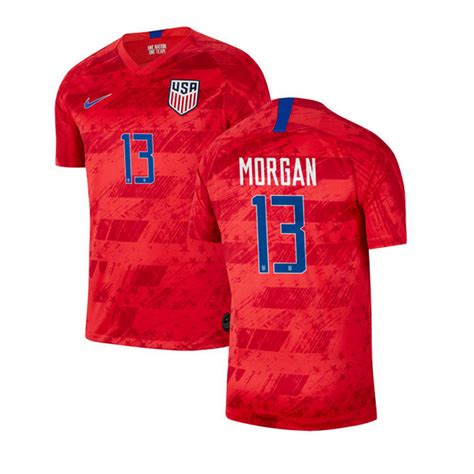 Nike USA Alex Morgan #13 Mens Soccer Jersey (Away 19/20) @ SoccerEvolution