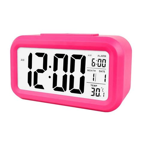 Clocks Battery Digital Alarm Clock Bedrooms Battery Operated Electric ...