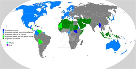 Israel Palestine recognition map by Saint-Tepes on DeviantArt