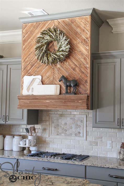 DIY Wooden Vent Hood - Shanty 2 Chic