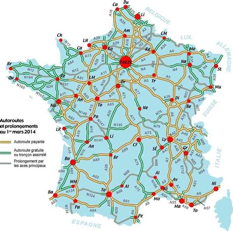 Carte de France des autoroutes ≡ Voyage - Carte - Plan