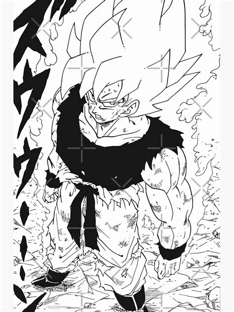 "Dragon Ball Z Super Saiyan Goku Manga Panel" Art Print for Sale by ...