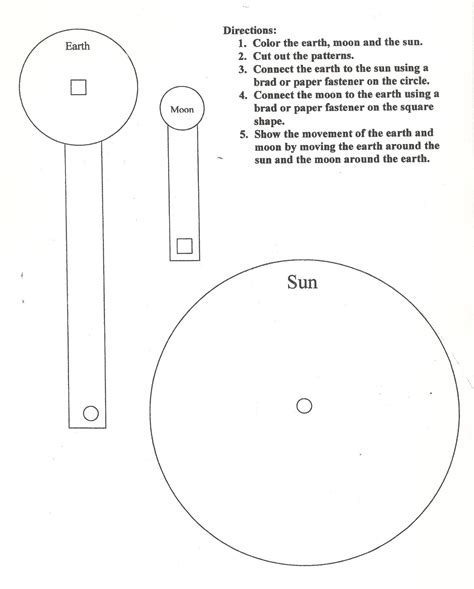 Sun Earth Moon System Worksheets