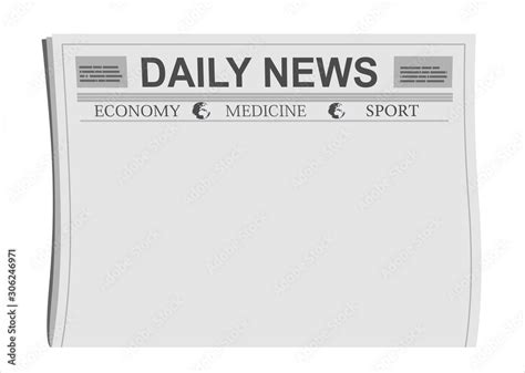 Mock up of a blank Daily Newspaper with empty space to add your own ...