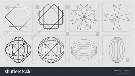 Vector Set Y2k Retro Futuristic Graphic Stock Vector (Royalty Free ...