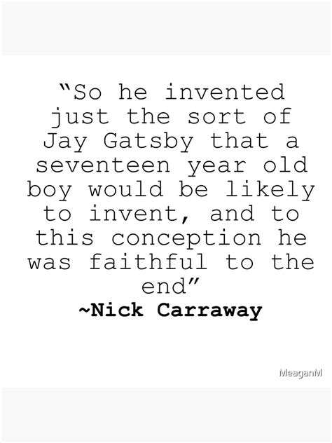 "Simple Nick Carraway Great Gatsby Quote" Poster for Sale by MeaganM ...