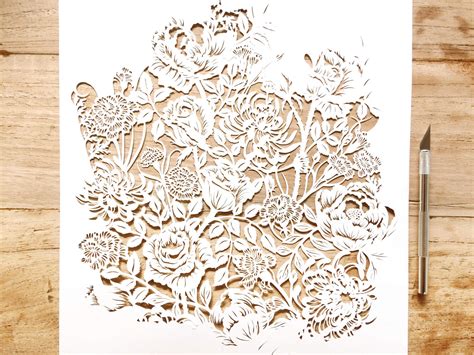 Modulair Lasercut Romantic Flowers - Whispering Paper - Whispering Paper