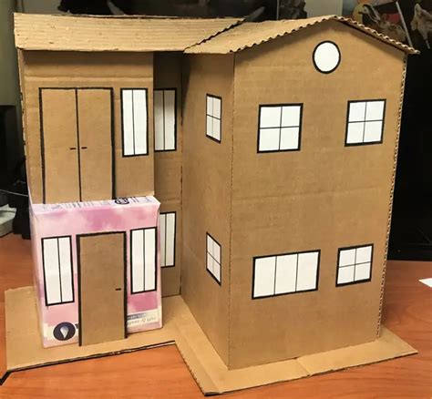 How To Make A Cardboard House For A Kid Cardboard House Cardboard ...