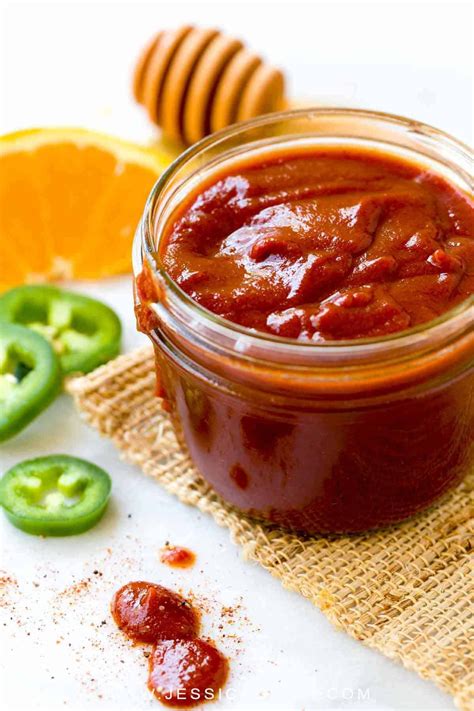 Homemade barbecue sauce made with a thick tomato base complements any ...